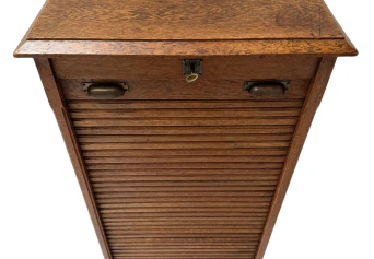 Art Nouveau Filing Cabinet with Tambour Shutter Door, 1900s